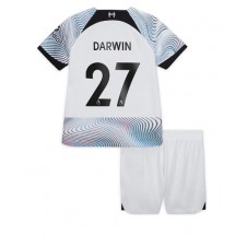 Liverpool Darwin Nunez #27 Bortaställ Barn 2022-23 Korta ärmar (+ Korta byxor)